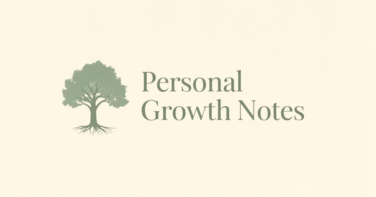 Personal Growth Notes | Reflection, Habits & Self-Awareness